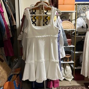 White formal short dress